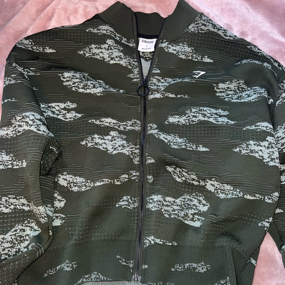 Gymshark camo zip up